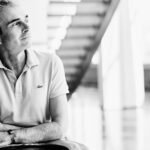 Portrait de Jean-Paul Brunet en noir et blanc